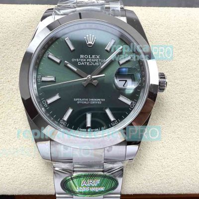 ARF Super Copy Rolex Datejust II Swiss 3235 Olive Green Dial SS Watch 41mm 
